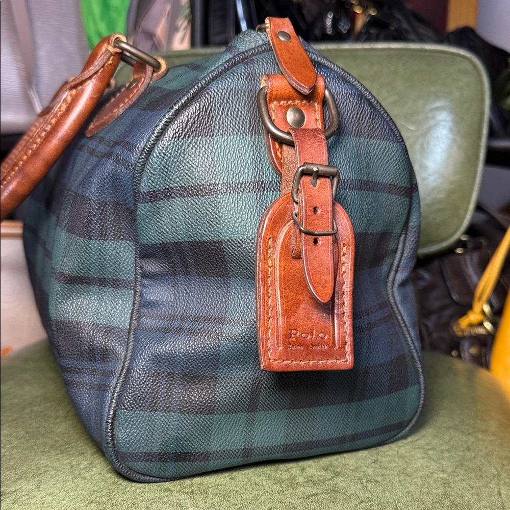 Vintage Polo Ralph Lauren Boston Bag Plaid - Picture 5 of 13